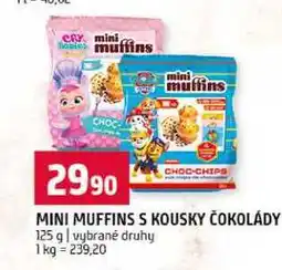 Terno MINI MUFFINS S KOUSKY ČOKOLÁDY 125 g nabídka