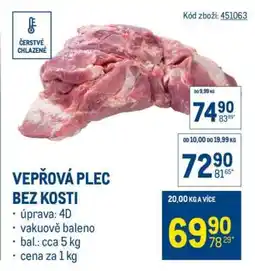 Makro Vepřová plec bez kosti nabídka