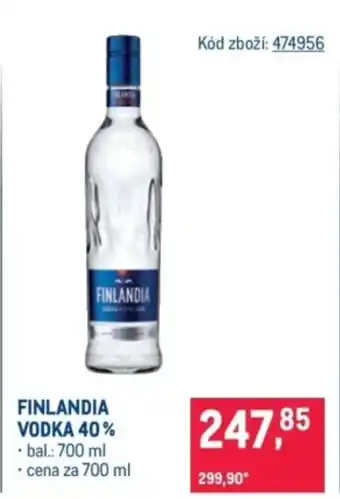 Makro Finlandia Vodka 40% nabídka