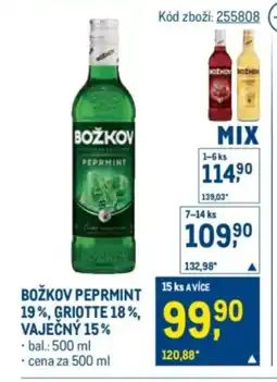 Makro Božkov peprmint 19%, griotte 18%, vaječný 15% nabídka