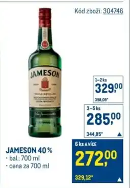 Makro Jameson 40% nabídka