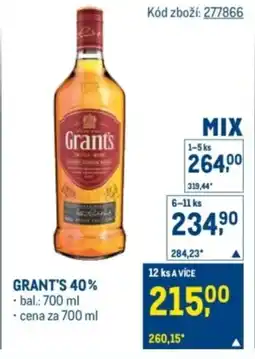 Makro Grant's 40% nabídka