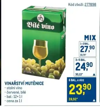 Makro Vinařství Mutěnice nabídka