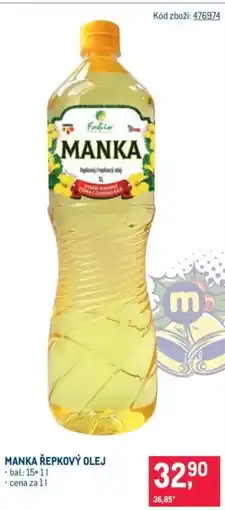 Makro Manka řepkový olej nabídka