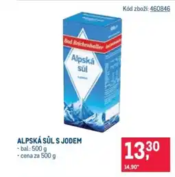 Makro Alpská sůl s jodem nabídka