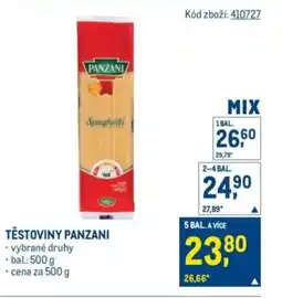 Makro Těstoviny Panzani nabídka