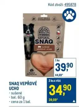 Makro Snaq vepřové ucho nabídka