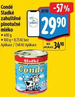 Albert Condé sladké zahuštěné plnotučné mléko nabídka