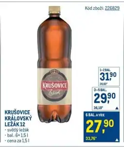 Makro Krušovice Královský ležák 12 nabídka