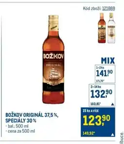 Makro Božkov originál 37,5%, speciály 30% nabídka