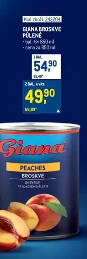 Makro Giana broskve půlené nabídka