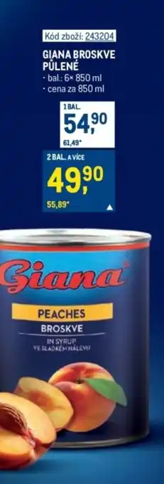 Makro Giana broskve půlené nabídka