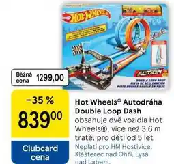 Tesco Hot Wheels Autodráha Double Loop Dash Wheels , více než 3,6 m tratě, pro děti od 5 let nabídka