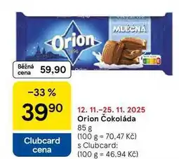 Tesco Orion Čokoláda, 85 g nabídka