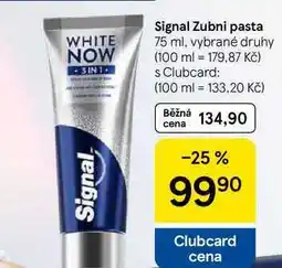 Tesco Signal Zubni pasta, 75 ml, vybrané druhy nabídka