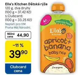 Tesco Ella's Kitchen Dětská rýže, 120 g. dva druhy nabídka