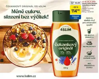 Tesco Kaumy 4slim Sladidlo čekankový originál, 350 g nabídka
