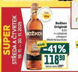 Billa Božkov originál nabídka