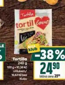Billa Tortilla nabídka
