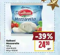 Billa Galbani mozzarella nabídka