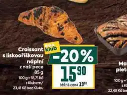 Billa Croissant s lískooříškovou náplní nabídka