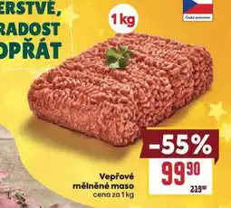 Billa Vepřové mělněné maso nabídka