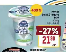 Billa Kunín selský jogurt bílý nabídka