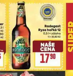 Billa Pivo radegast ryze hořká 12 nabídka