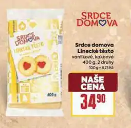 Billa Linecké těsto vanilkové nabídka