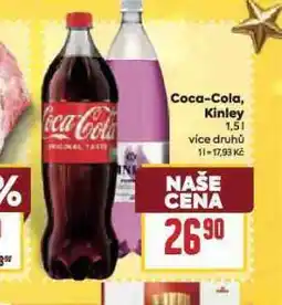 Billa Coca cola, kinley nabídka