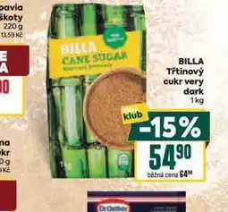 Billa Třtinový cukr very dark nabídka
