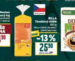 Billa Bulla toustový chléb nabídka