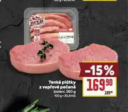 Billa Tenké plátky z vepřové pečeně nabídka