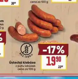 Billa Ústecká klobása nabídka