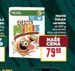 Billa Nestlé dětské cereálie nabídka