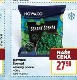 Billa Nowaco špenát sekaný porce nabídka