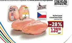 Billa Kuřecí prsa s kostí bez kůže nabídka