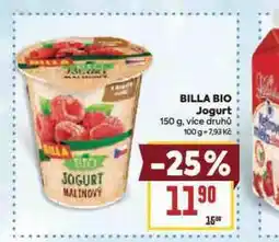 Billa Billa bio jogurt nabídka