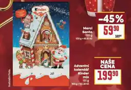 Billa Kinder mix adventní kalendář nabídka