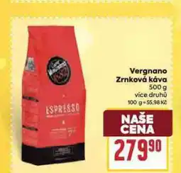 Billa Vergano zrnková káva nabídka