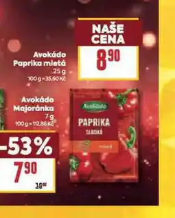 Billa Avokádo paprika mletá nabídka