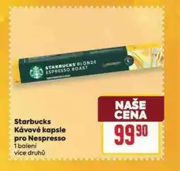 Billa Starbucks kávové kapsle pro nespresso nabídka