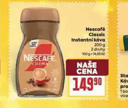 Billa Nescafé classic instantní káva nabídka