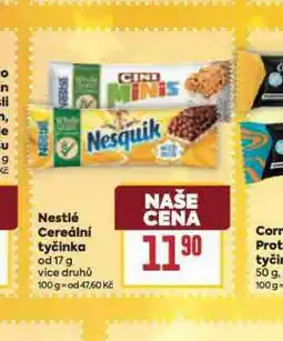 Billa Nestlé cereální tyčinka nabídka