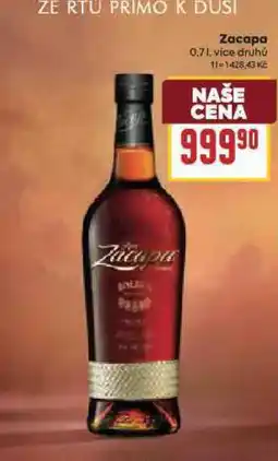 Billa Zacapa nabídka