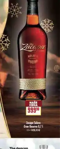 Billa Zacapa solera gran reserva nabídka