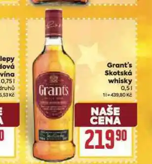 Billa Grant´s skotská whisky nabídka
