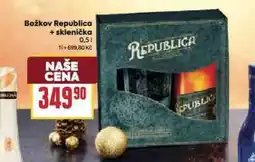 Billa Božkov republica + sklenička nabídka