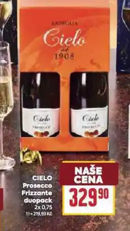 Billa Cielo prosecco frizzante duopack nabídka