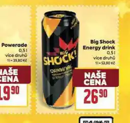 Billa Big shock energy drink nabídka